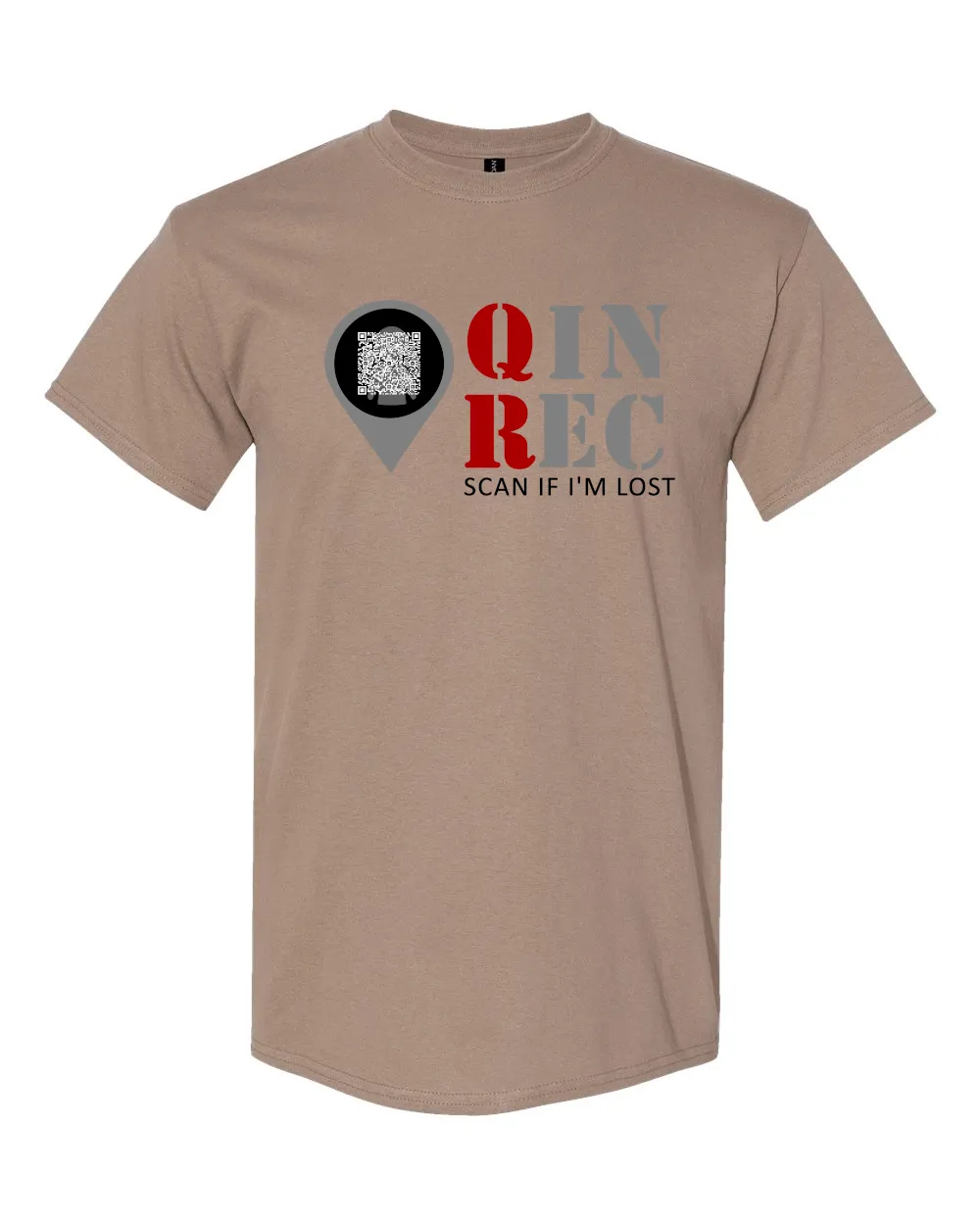 Adult QR Logo T-shirt -Brown Savana
