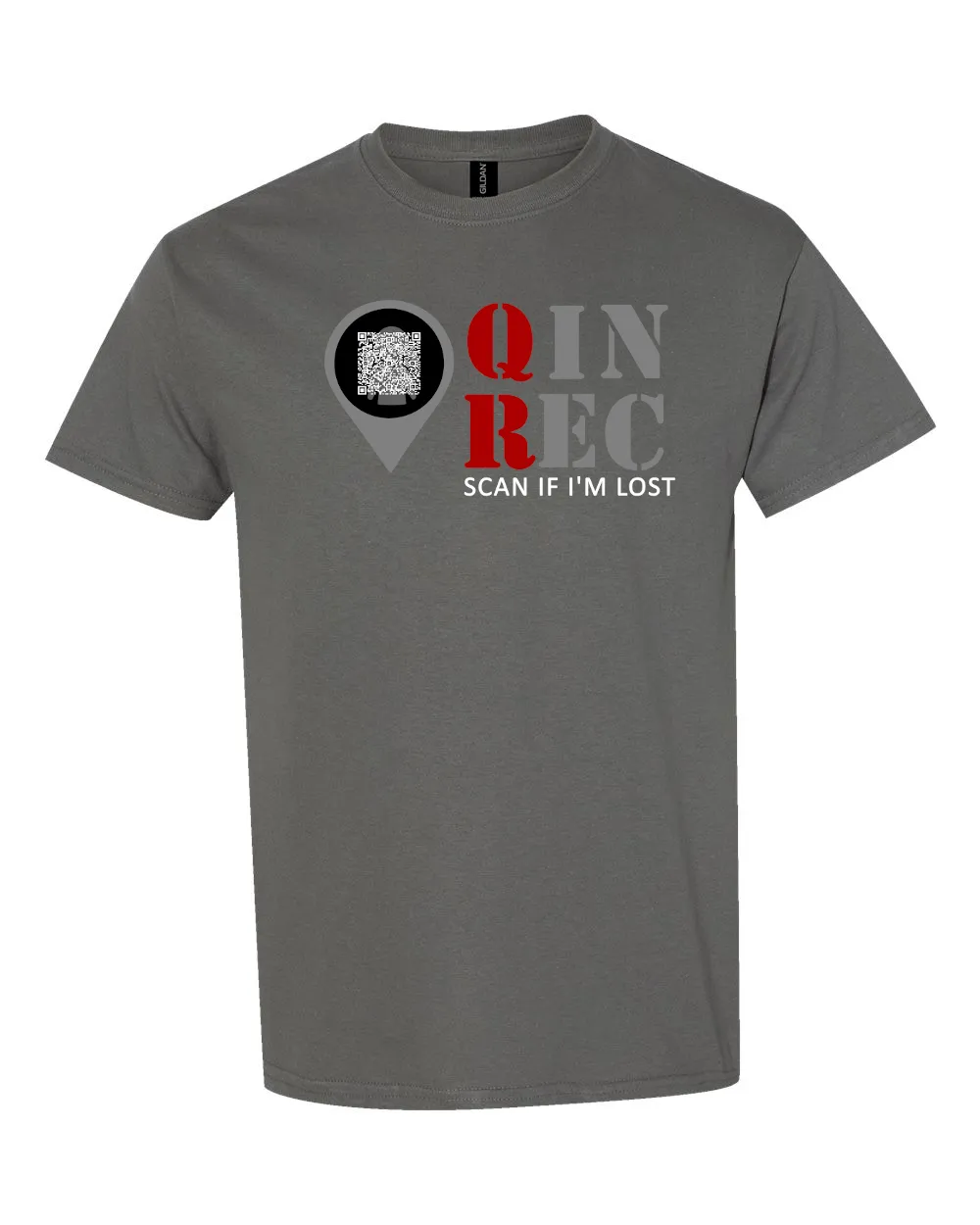 Adult QR Logo T-shirt -Charcoal